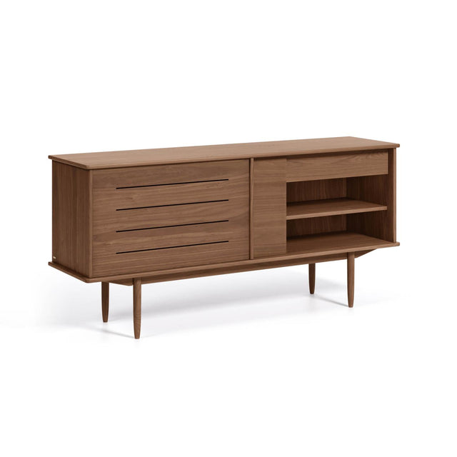 Carolin Sideboard 2 Türen 1 Schublade aus Nussholzfurnier 180 x 83,8 cm - ZEN ZONE