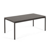 Zaltana ausziehbarer Outdoor-Tisch aus Aluminium matt dunkelgrau 180 (240) x 100 cm - ZEN ZONE Furniture