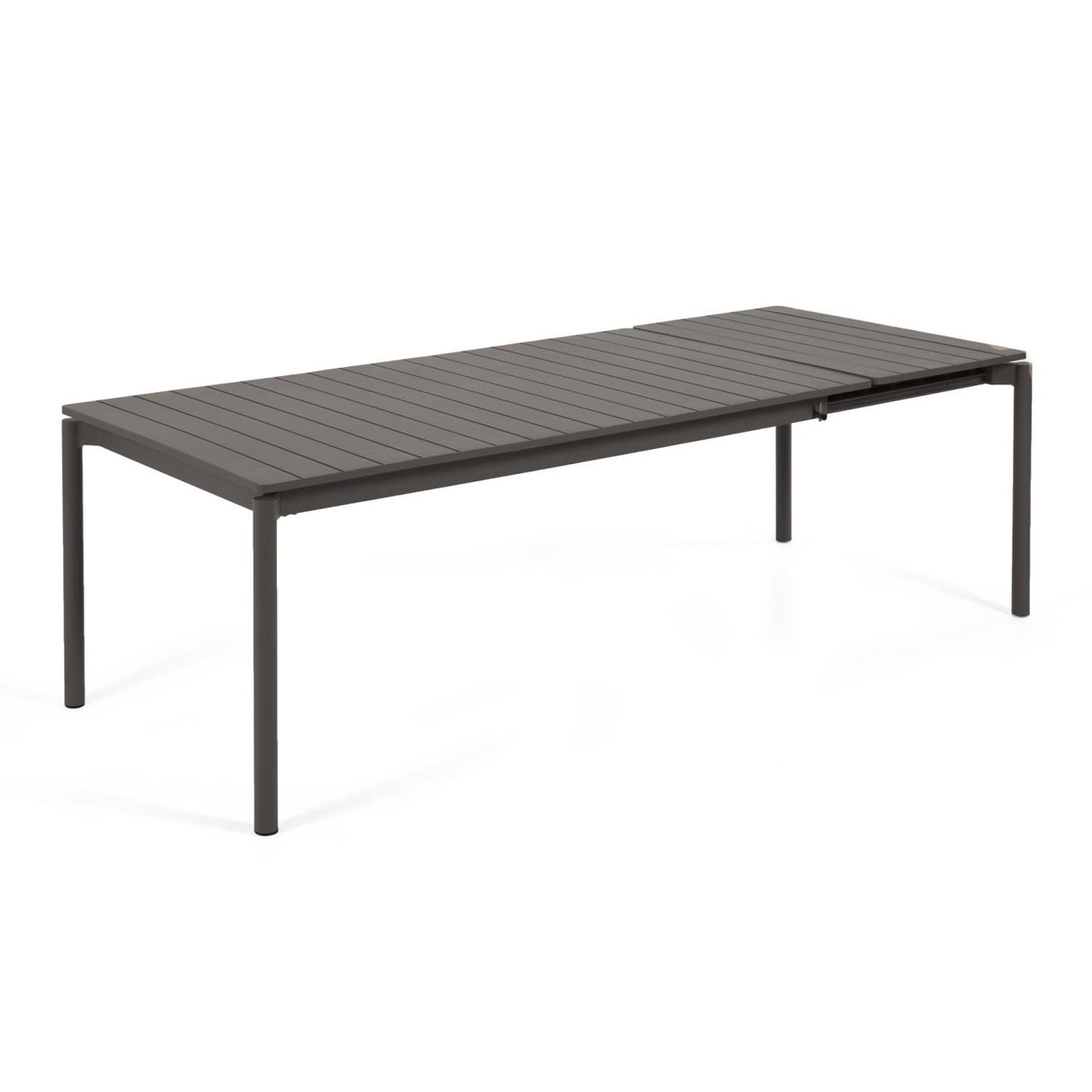 Zaltana ausziehbarer Outdoor-Tisch aus Aluminium matt dunkelgrau 180 (240) x 100 cm - ZEN ZONE Furniture