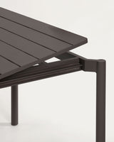 Zaltana ausziehbarer Outdoor-Tisch aus Aluminium matt dunkelgrau 180 (240) x 100 cm - ZEN ZONE Furniture