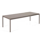 Zaltana ausziehbarer Outdoor-Tisch aus Aluminium mattbrauner 180 (240) x 100 cm - ZEN ZONE Furniture