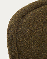 Aimin Stuhl aus grünem Bouclé und Stahlbeinen mit mattschwarzem Finish FSC Mix Credit - ZEN ZONE Furniture