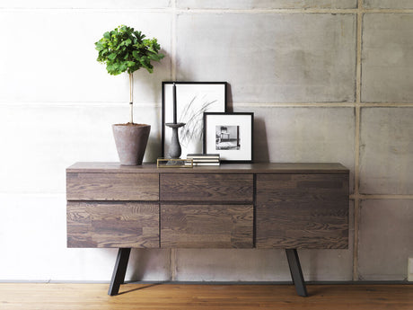 FRED Sideboard Dunkelbraun/Schwarz 170x42x79cm - ZEN ZONE Furniture