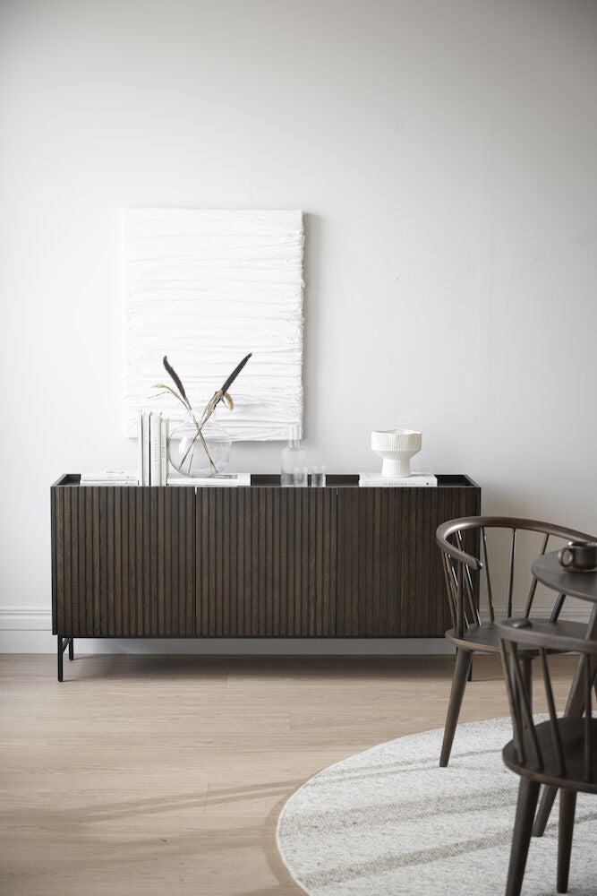 HALIFAX Sideboard Braun/Schwarz 160x40x75cm - ZEN ZONE Furniture