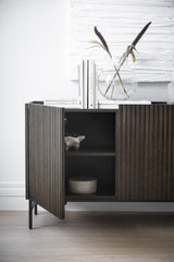 HALIFAX Sideboard Braun/Schwarz 160x40x75cm - ZEN ZONE Furniture