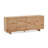 Rasha Sideboard 4 Türen Eichenfurnier mit natürlichem Finish 180 x 71 cm - ZEN ZONE