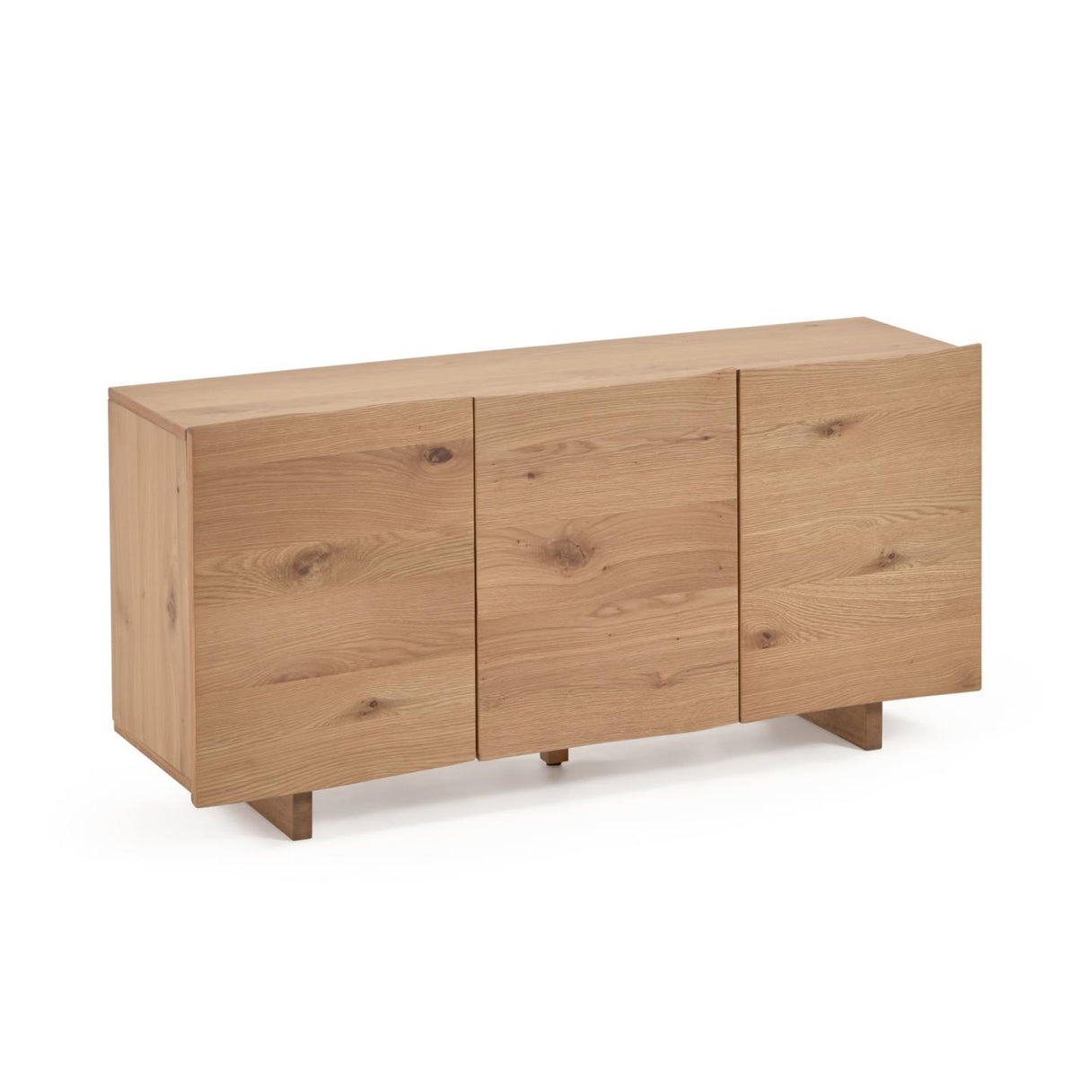 Rasha Sideboard 3 Türen Eichenfurnier mit natürlichem Finish 150 x 71 cm - ZEN ZONE