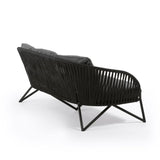 Branzie 3-Sitzer-Sofa aus schwarzem Seil 180 cm - ZEN ZONE Furniture