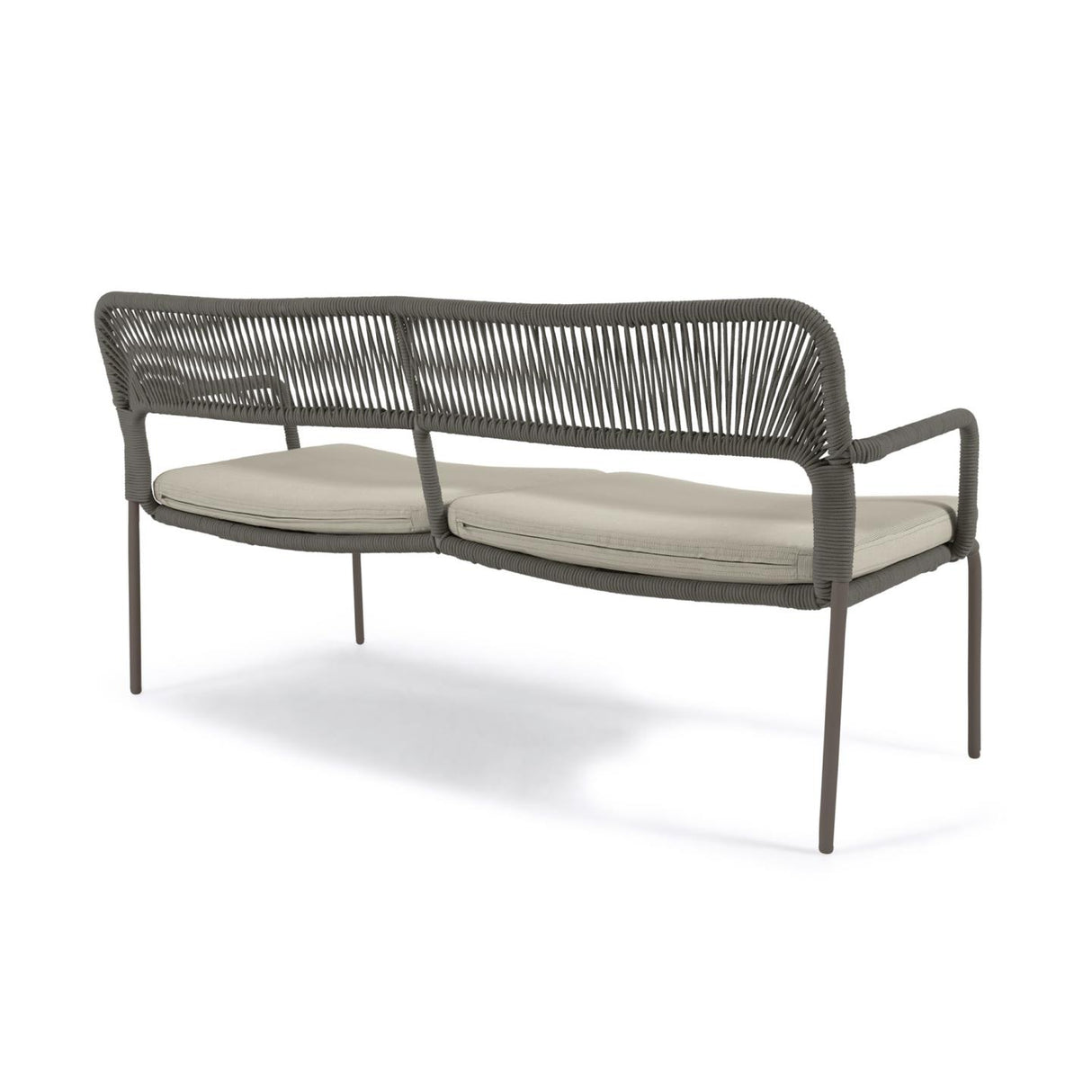 Cailin 2-Sitzer Sofa grünes Seil und verzinkte Stahlbeine dunkelgrün 150 cm - ZEN ZONE