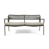 Cailin 2-Sitzer Sofa grünes Seil und verzinkte Stahlbeine dunkelgrün 150 cm - ZEN ZONE