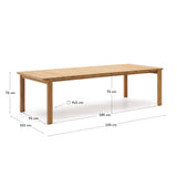 Icaro Tisch aus massivem Teakholz FSC 100% 220 x 102 cm - ZEN ZONE Furniture