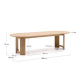 Xoriguer Tisch aus massivem Eukalyptusholz FSC 100% 280 x 110 cm - ZEN ZONE Furniture