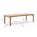 Icaro Tisch aus massivem Teakholz FSC 100% 280 x 112 cm - ZEN ZONE Furniture