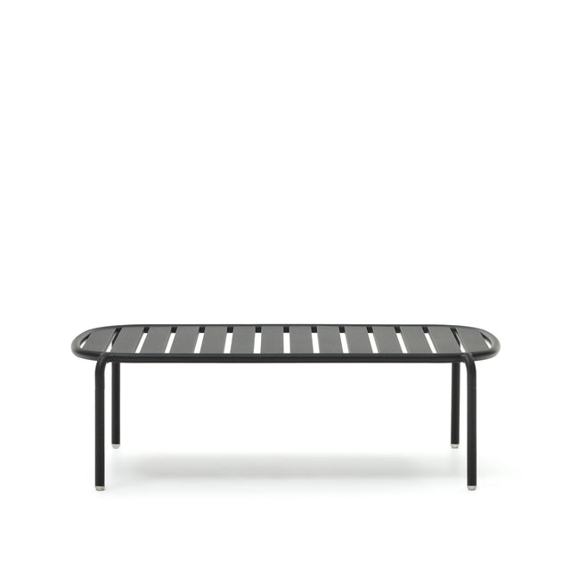 Gartencouchtisch Joncols aus Aluminium mit Finish in Grau Ø 110 x 62 cm - ZEN ZONE Furniture