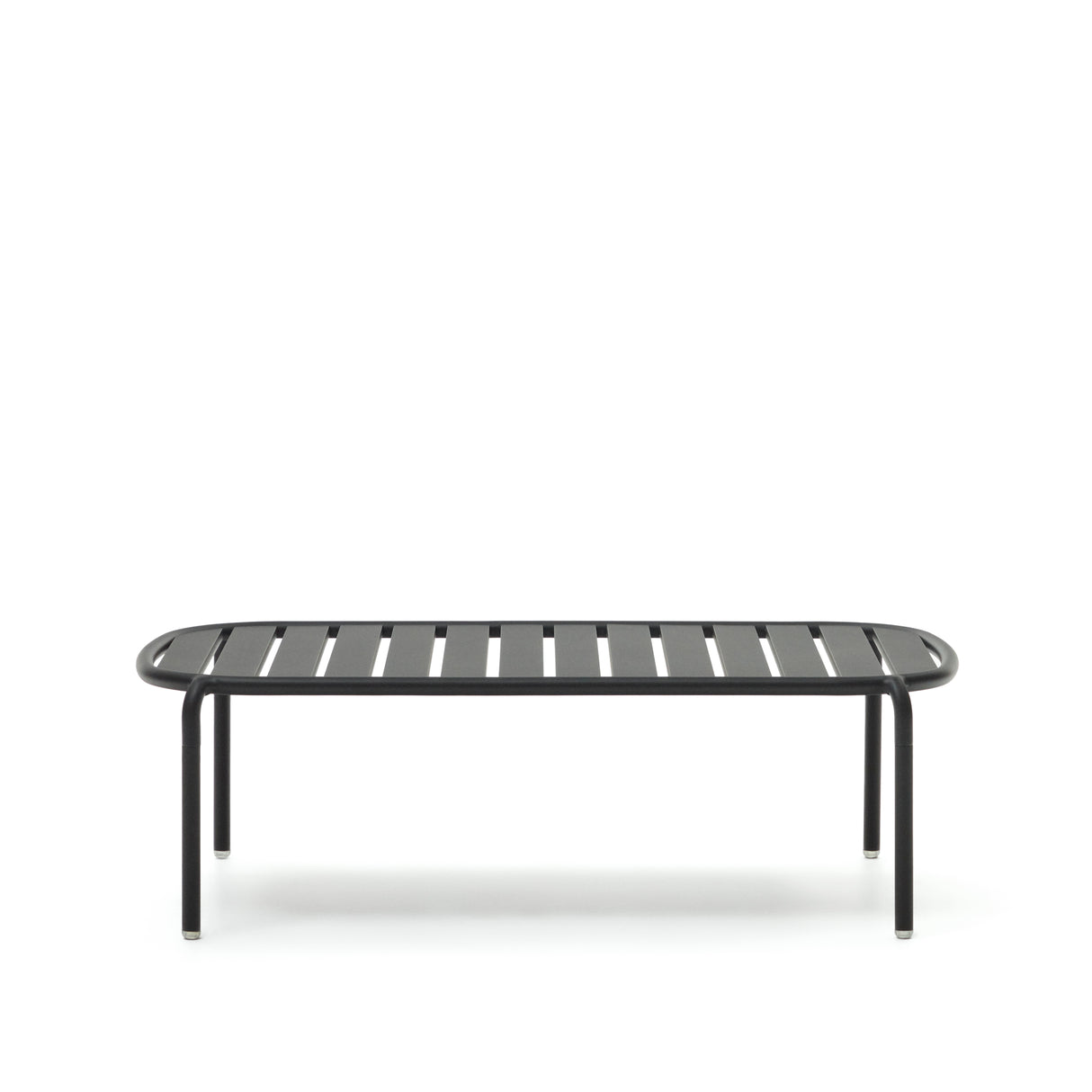 Gartencouchtisch Joncols aus Aluminium mit Finish in Grau Ø 110 x 62 cm - ZEN ZONE Furniture