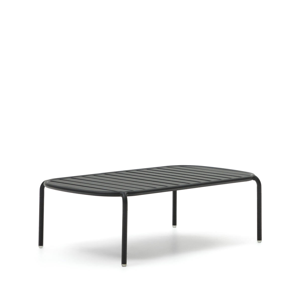 Gartencouchtisch Joncols aus Aluminium mit Finish in Grau Ø 110 x 62 cm - ZEN ZONE Furniture