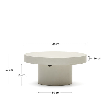 Aiguablava Couchtisch Weiß Ø 90 cm - ZEN ZONE