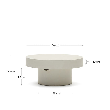 Aiguablava Couchtisch Weiß Ø 66 cm - ZEN ZONE