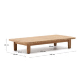 Tirant Couchtisch aus massivem Teakholz FSC 100% 140 x 70 cm - ZEN ZONE Furniture