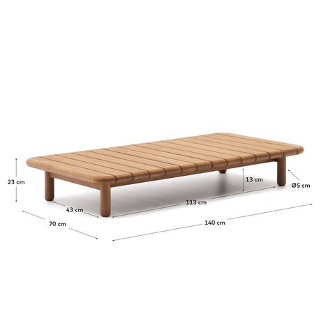 Turqueta Couchtisch aus massivem Teakholz FSC 100% 140 x 70 cm - ZEN ZONE Furniture