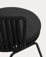 Saconca Outdoor Stuhl aus Seil und verzinktem Stahl in Schwarz - ZEN ZONE Furniture