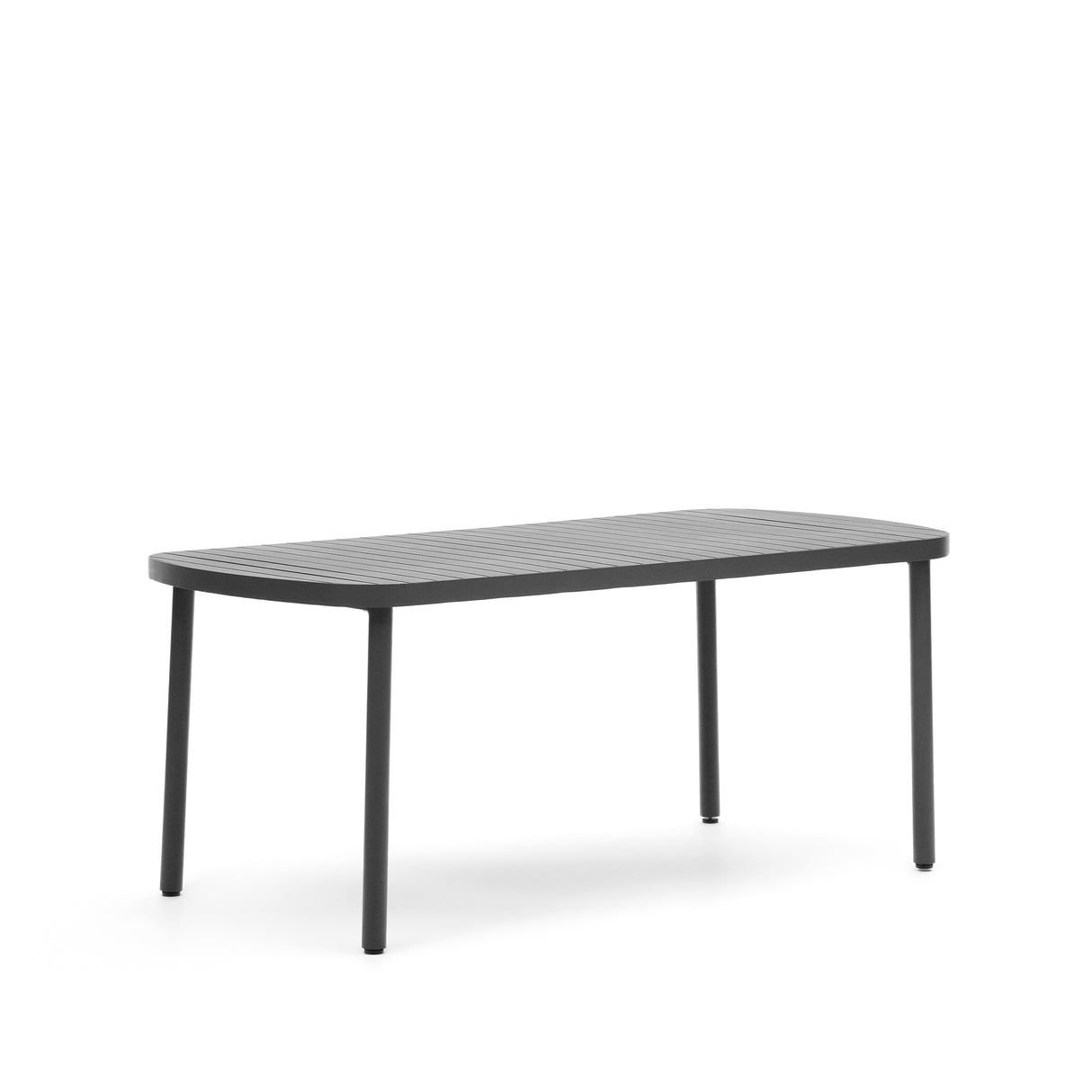 Gartentisch Joncols aus Aluminium mit Finish in Grau 180 x 90 cm - ZEN ZONE Furniture