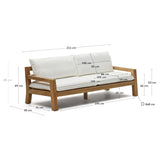 Forcanera 3-Sitzer-Sofa aus massivem Teakholz 218 cm - ZEN ZONE