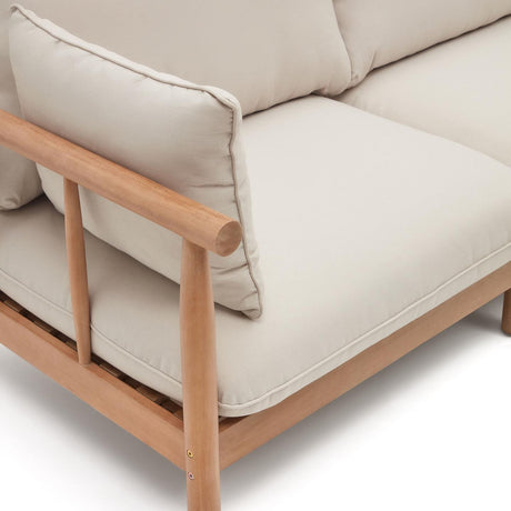 Sacova Set 5-Sitzer-Ecksofa und Couchtisch aus massives Eukalyptusholz 100% FSC - ZEN ZONE