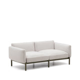 Modulares 2-Sitzer-Sofa für den Außenbereich Sorells aus Aluminium in grüner Ausführung 171 cm - ZEN ZONE Furniture