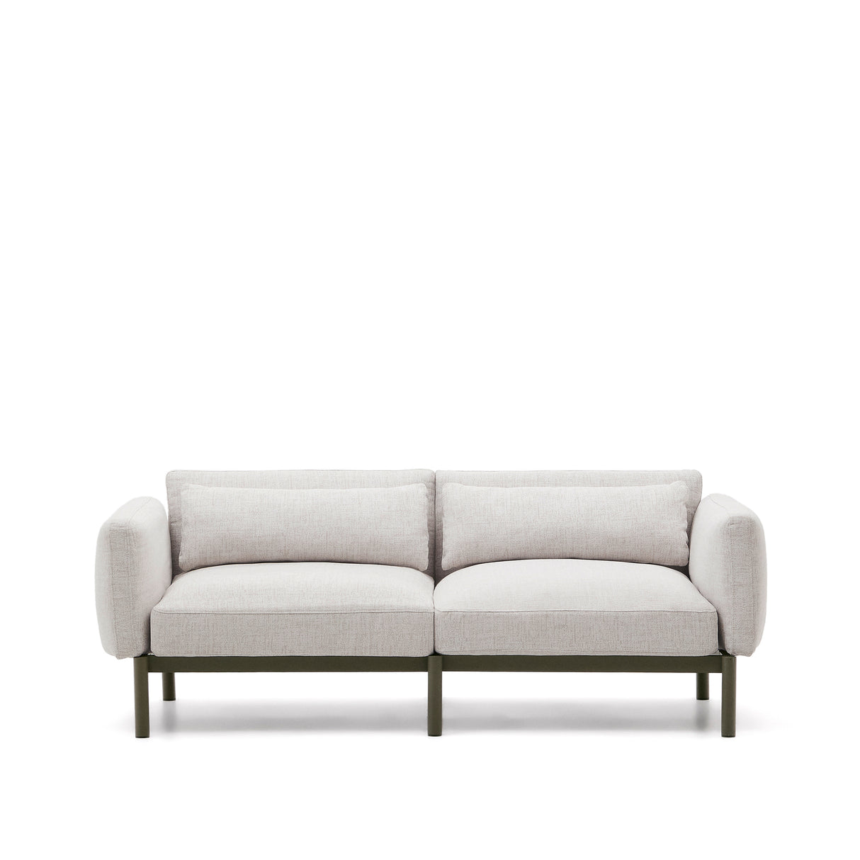 Modulares 2-Sitzer-Sofa für den Außenbereich Sorells aus Aluminium in grüner Ausführung 171 cm - ZEN ZONE Furniture