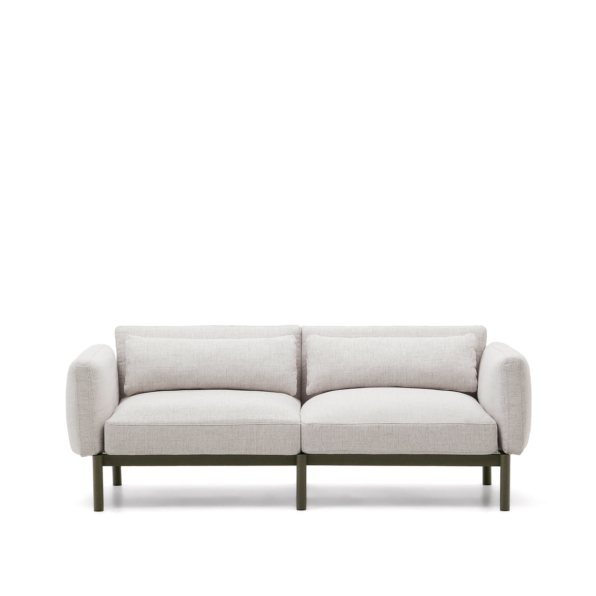 Modulares 2-Sitzer-Sofa für den Außenbereich Sorells aus Aluminium in grüner Ausführung 171 cm - ZEN ZONE Furniture