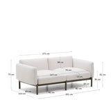 Modulares 2-Sitzer-Sofa für den Außenbereich Sorells aus Aluminium in grüner Ausführung 171 cm - ZEN ZONE Furniture