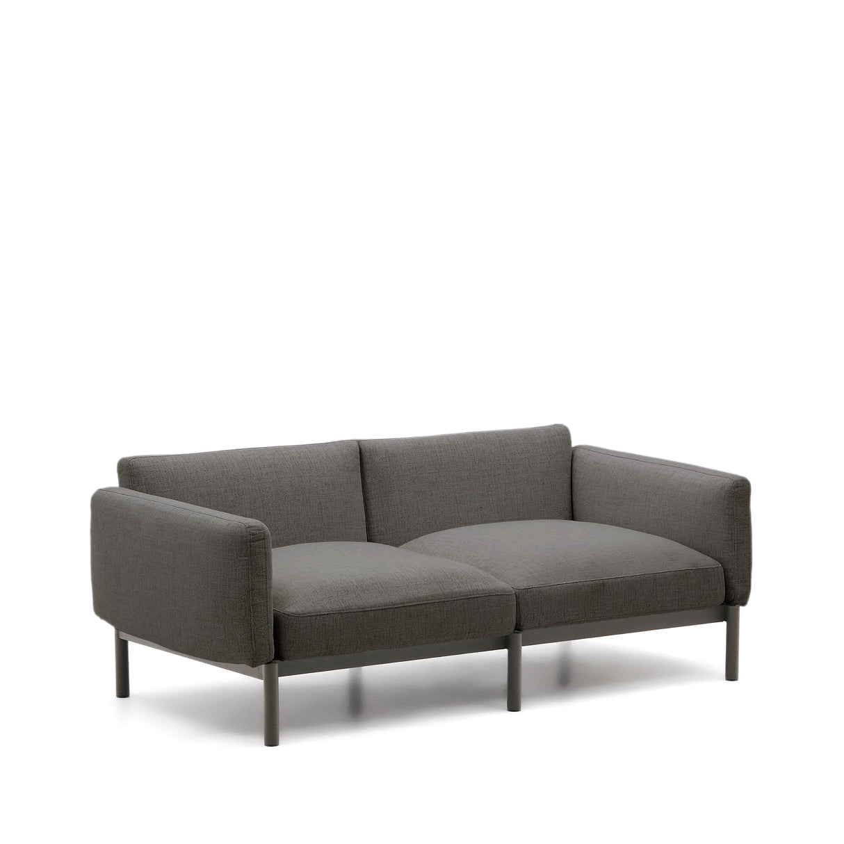 Modulares 2-Sitzer-Sofa für den Außenbereich Sorells aus Aluminium in grauer Ausführung 171 cm - ZEN ZONE Furniture