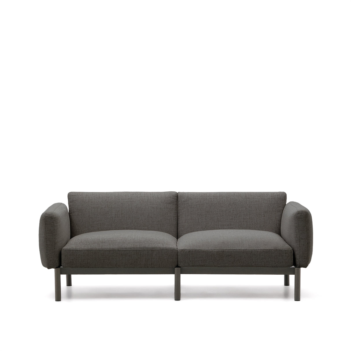 Modulares 2-Sitzer-Sofa für den Außenbereich Sorells aus Aluminium in grauer Ausführung 171 cm - ZEN ZONE Furniture