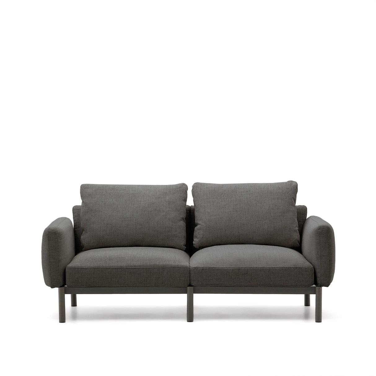 Modulares 2-Sitzer-Sofa für den Außenbereich Sorells aus Aluminium in grauer Ausführung 171 cm - ZEN ZONE Furniture