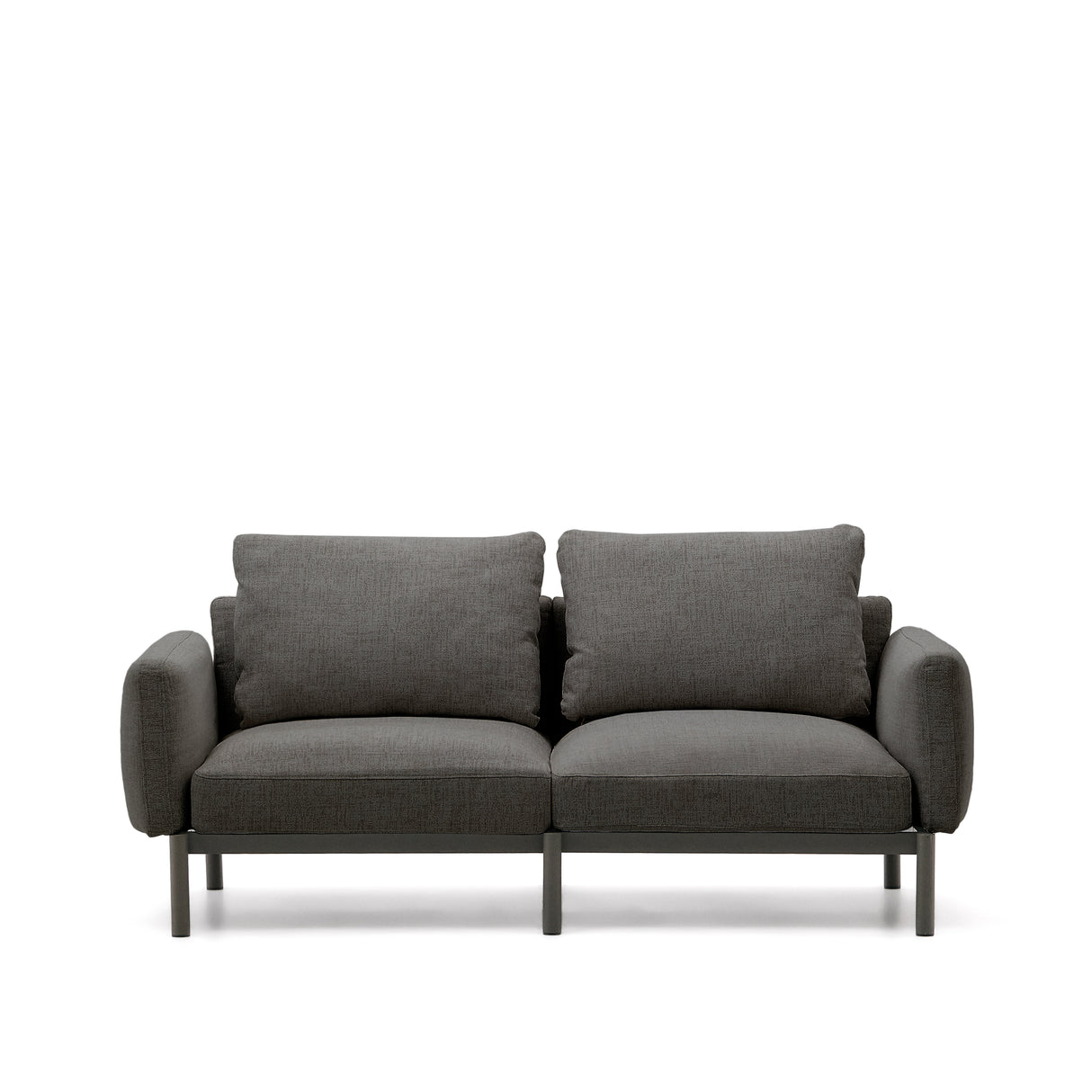 Modulares 2-Sitzer-Sofa für den Außenbereich Sorells aus Aluminium in grauer Ausführung 171 cm - ZEN ZONE Furniture