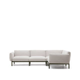 Modulares 5-Sitzer-Ecksofa für Outdoor Sorells beige Polsterung und Aluminium in Grün 276x191,5cm - ZEN ZONE Furniture