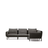 Modulares 5-Sitzer-Ecksofa für Outdoor Sorells Polsterung und Aluminium in Grau 276x191,5cm - ZEN ZONE Furniture