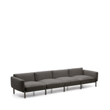 Modulares 4-Sitzer-Sofa für den Außenbereich Sorells aus Aluminium in grauer Ausführung 314 cm - ZEN ZONE Furniture