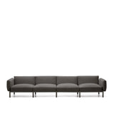 Modulares 4-Sitzer-Sofa für den Außenbereich Sorells aus Aluminium in grauer Ausführung 314 cm - ZEN ZONE Furniture