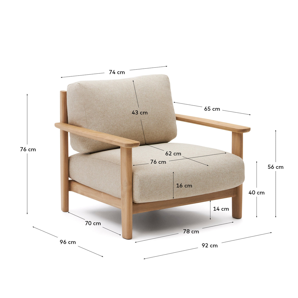 Tirant Sessel aus massivem Teakholz FSC 100% - ZEN ZONE Furniture