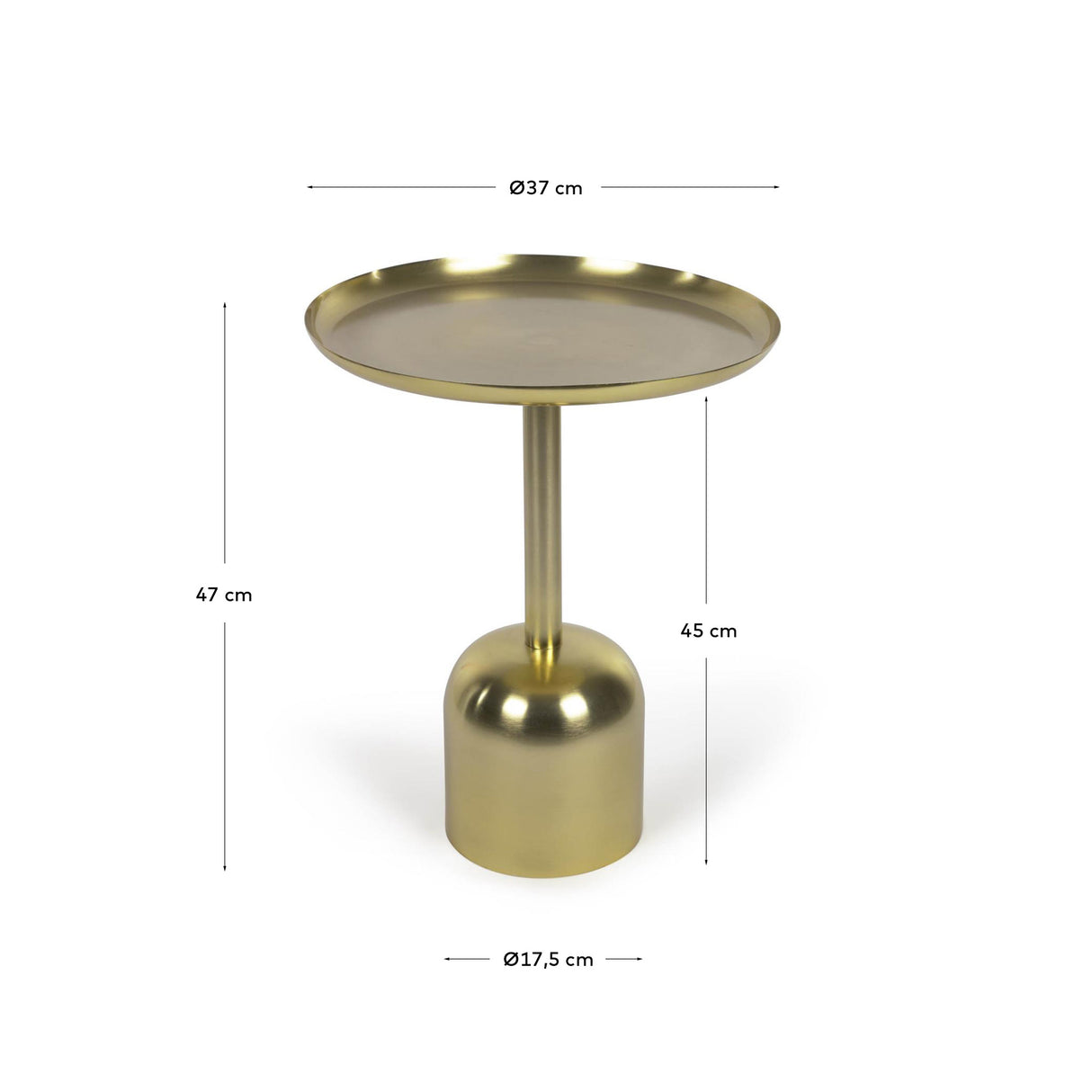 Adaluz runder Beistelltisch aus Metall gold Ø 37 cm - ZEN ZONE