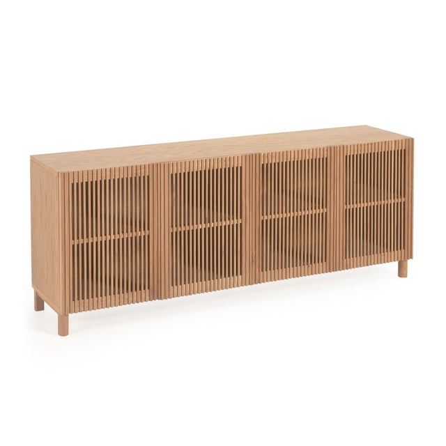 Beyla Sideboard 4 Türen massive Eiche und Furnier 180 x 71,5 cm FSC 100 % - ZEN ZONE