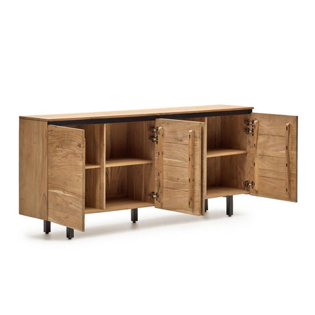 Sideboard Uxue aus massivem Akazienholz mit natürlichem Finish 200 x 88 cm - ZEN ZONE