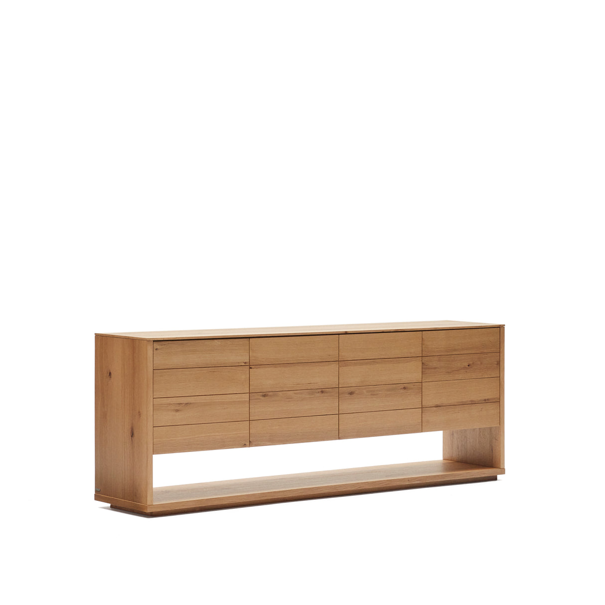 Alguema Sideboard 4 Türen mit Eichenfurnier und natürlichem Finish 200 x 74 cm - ZEN ZONE