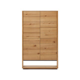 Alguema Highboard 2 Türen aus Eichenfurnier mit natürlichem Finish 100 x 163,5 cm - ZEN ZONE