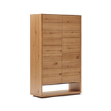 Alguema Highboard 2 Türen aus Eichenfurnier mit natürlichem Finish 100 x 163,5 cm - ZEN ZONE