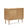 Lenon Sideboard 1 Türe und 3 Schubladen aus Eichenholz und Eichenfurnier 105 x 84 cm FSC M - ZEN ZONE