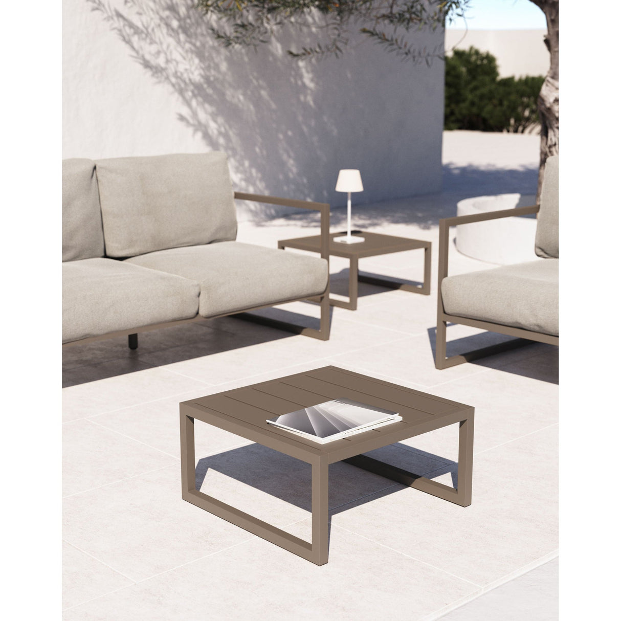 Comova Beistelltisch 100% outdoor aus Aluminium grün 60 x 60 cm - ZEN ZONE