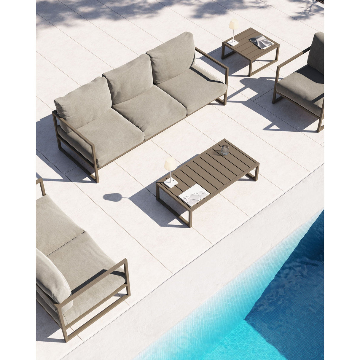 Comova Couchtisch 100% outdoor aus Aluminium grün 60 x 114 cm - ZEN ZONE